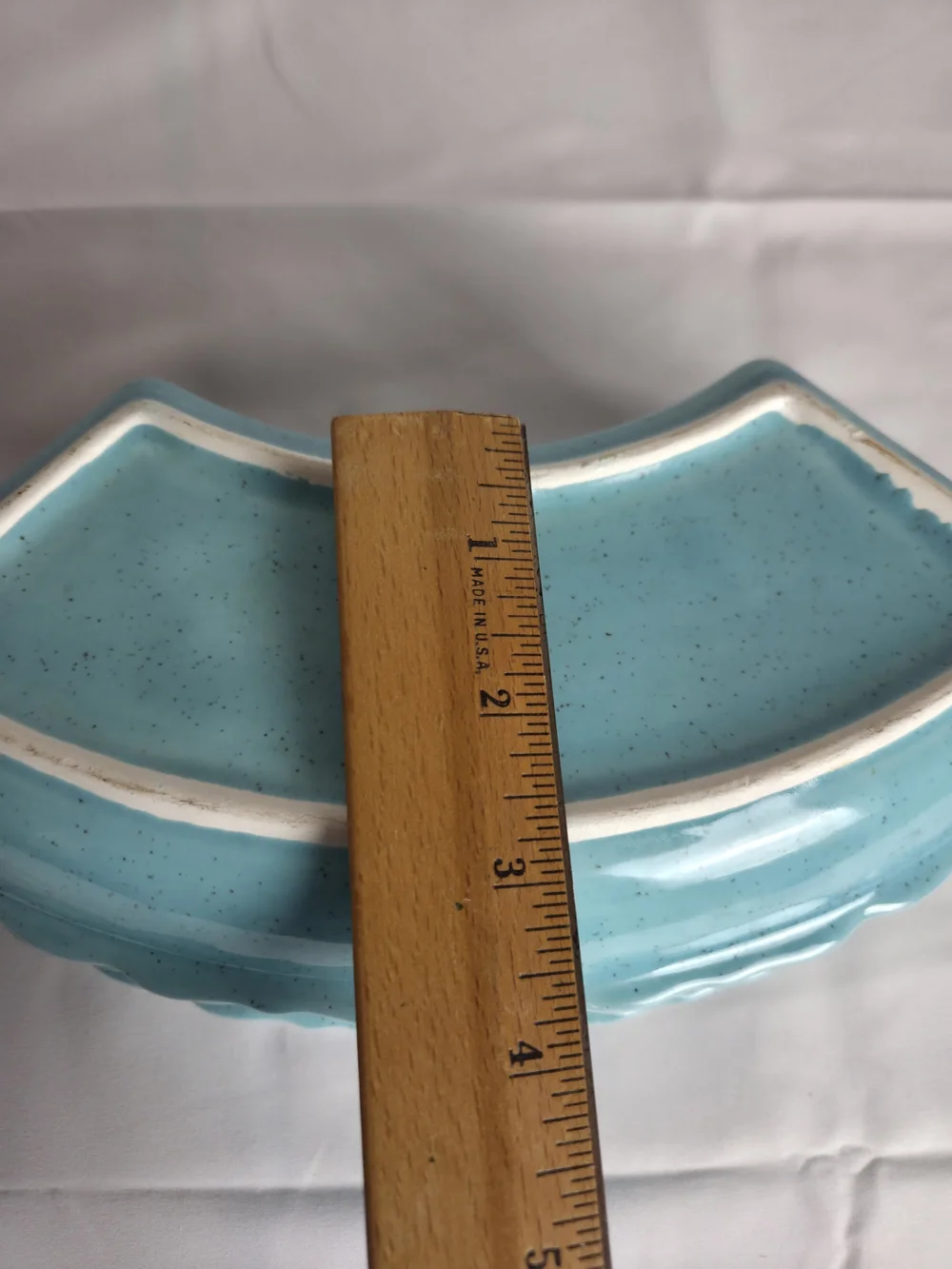 Vintage..Aqua Glazed Decorative Ceramic Bowl - Home Dining Serveware